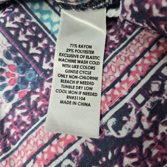 Kim Rogers short-sleeve pink patchwork floral print blouse - Picture 5 of 6